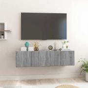 vidaXL Hängande tv-skåp 2 st 60x30x30 cm konstruerat trä
