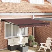 vidaXL Utfällbar markis Brun 300x250 cm tyg
