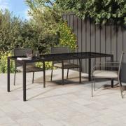 vidaXL Trädgårdsmiddag Bord Brun 250 x 100 x 75 cm Poly rattan