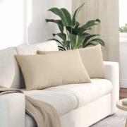 vidaXL Sofakuddar 2 pcs Kräm 80 x 40 cm tyg
