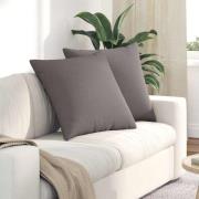 vidaXL Sofakuddar 2 pcs Taupe 60 x 60 cm tyg