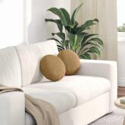 vidaXL Sittkuddar 2 pcs Brun Ø 40 x 13 cm Sammet