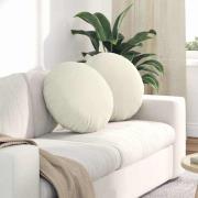 vidaXL Sittkuddar 2 pcs Kräm Ø50 x 19 cm Sammet