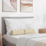 vidaXL Bolsterkuddar 2 pcs Kräm Ø 15 x 40 cm tyg