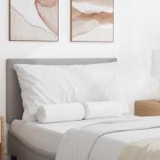 vidaXL Bolsterkuddar 2 pcs Vit Ø 15 x 40 cm tyg