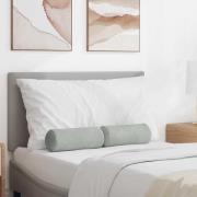 vidaXL Bolsterkuddar 2 pcs Ljusgrå Ø 15 x 40 cm Kordread tyg