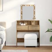 vidaXL Sminkbord artisan ek 80 x 41 x 144,5 cm Konstruerat trä