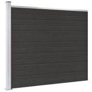 vidaXL Staketpanel WPC 175x146 cm svart