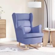 vidaXL Gungstol Jeans blå 74x90x102 cm tyg