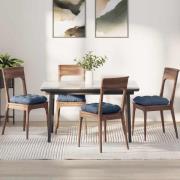 vidaXL Sittkuddar 4 pcs Blå 45 x 45 cm Kordread tyg