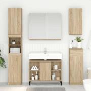 vidaXL Diskbänksskåp med hylla med lagring Sonoma-ek 80 x 33 x 60 cm