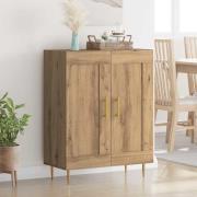vidaXL Sideboard Artisan Ek 69,5 x 34 x 90 cm Konstruerat trä och järn