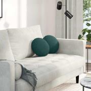 vidaXL Sittkuddar 2 pcs Mörkgrön Ø30 x 13 cm tyg