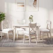 vidaXL Sittkuddar 4 pcs Vit 40 x 40 x 12 cm tyg