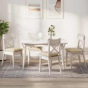 vidaXL Sittkuddar 4 pcs Kräm 40 x 40 x 6 cm tyg