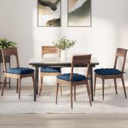 vidaXL Sittkuddar 2 pcs Blå 40 x 40 x 6 cm tyg