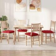 vidaXL Sittkuddar 4 pcs Röd 40 x 40 x 6 cm tyg