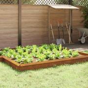 vidaXL Snigelfence 4 pcs Rostig 50 x 3,5 x 25 cm Väderbeständig stål