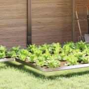 vidaXL Snigelfence 4 pcs Silver 13,5 x 13,5 x 25 cm Rostfritt stål