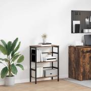 vidaXL Hyllsystem Rökt ek 60 x 29,5 x 81 cm Konstruerat trä