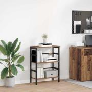 vidaXL Hyllsystem Gammalt trä 60 x 29,5 x 81 cm Konstruerat trä