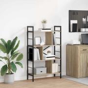 vidaXL Hyllsystem Sonoma-ek 75 x 30 x 123,5 cm Konstruerat trä