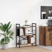 vidaXL Hyllsystem Gammalt trä 75 x 30 x 91 cm Konstruerat trä