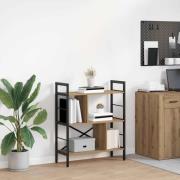 vidaXL Hyllsystem Artisan Ek 75 x 30 x 91 cm Konstruerat trä