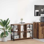 vidaXL Hyllsystem Gammalt trä 102 x 32 x 72,5 cm Konstruerat trä