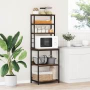 vidaXL Köks hylla Rökt ek 60 x 40 x 168 cm Konstruerat trä