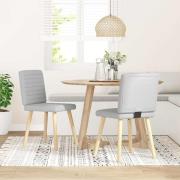 vidaXL Matstolar 2 st molngrått tyg