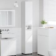 vidaXL Badrumsskåp med hylla Vit 30,5 x 30 x 195 cm Konstruerat trä