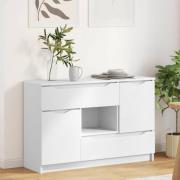 vidaXL Sideboard med låda Vit 100 x 30 x 65,6 Konstruerat trä