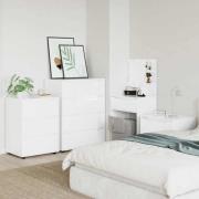 vidaXL Förvaringsskåp Högblanka vita 60 x 48 x 81 cm Konstruerat trä