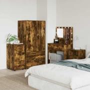 vidaXL Förvaringsskåp Rökt ek 40 x 48 x 81 cm Konstruerat trä