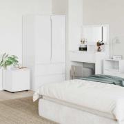 vidaXL Badrumsskåp Högblanka vita 40,5 x 40 x 44 cm Konstruerat trä