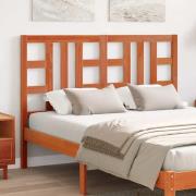 vidaXL Huvudgavel vaxbrun 135 cm massiv furu