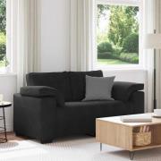 vidaXL Loveseat soffa svart 120 cm sammet