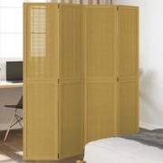 vidaXL Rumsavdelare 4 paneler brun massivt kejsarträ