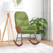 vidaXL Gungstol ljusgrön sammet