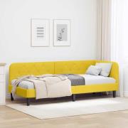 vidaXL Hörn Sängram Gul 80 x 200 cm Sammet