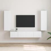 vidaXL TV Vägghylla 2 pcs Vit 30 x 31 x 100 cm Konstruerat trä