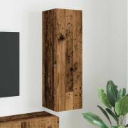 vidaXL TV Vägghylla Gammalt trä 30 x 31 x 100 cm Konstruerat trä