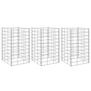 vidaXL Gabioner 3 st 30x30x50 cm järn