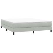 vidaXL Ramsäng utan madrass ljusgrå 180x210 cm sammet