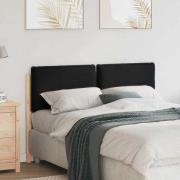 vidaXL Klädd sänggavel Naturlig och svart 120 cm Massiv furu