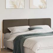 vidaXL Klädd sänggavel Brun och Taupe 200 cm Massiv furu