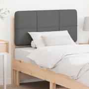vidaXL Klädd sänggavel Brun och ljusgrå 100 cm Massiv furu