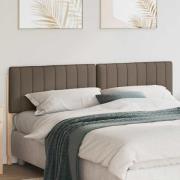 vidaXL Klädd sänggavel Brun och Taupe 200 cm Massiv furu