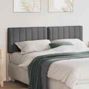 vidaXL Klädd sänggavel Brun och Mörkgrå 150 cm Massiv furu